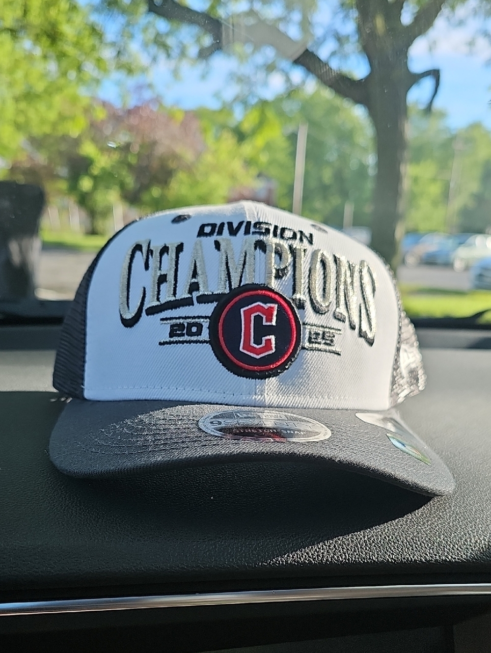Cleveland Guardians New Era Division Champions Snapback Mesh Cap New